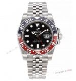 Swiss Grade JVS Factory Replica Rolex GMT II Pepsi Watch 3186 Red Blue Ceramic Bezel  